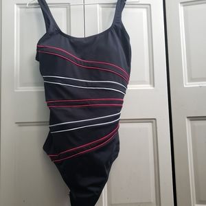 Bathing Swim Suit Black One Piece 12 Large